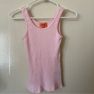 Y2K Juicy Couture vintage cotton ribbed tank top S pink new rib small
